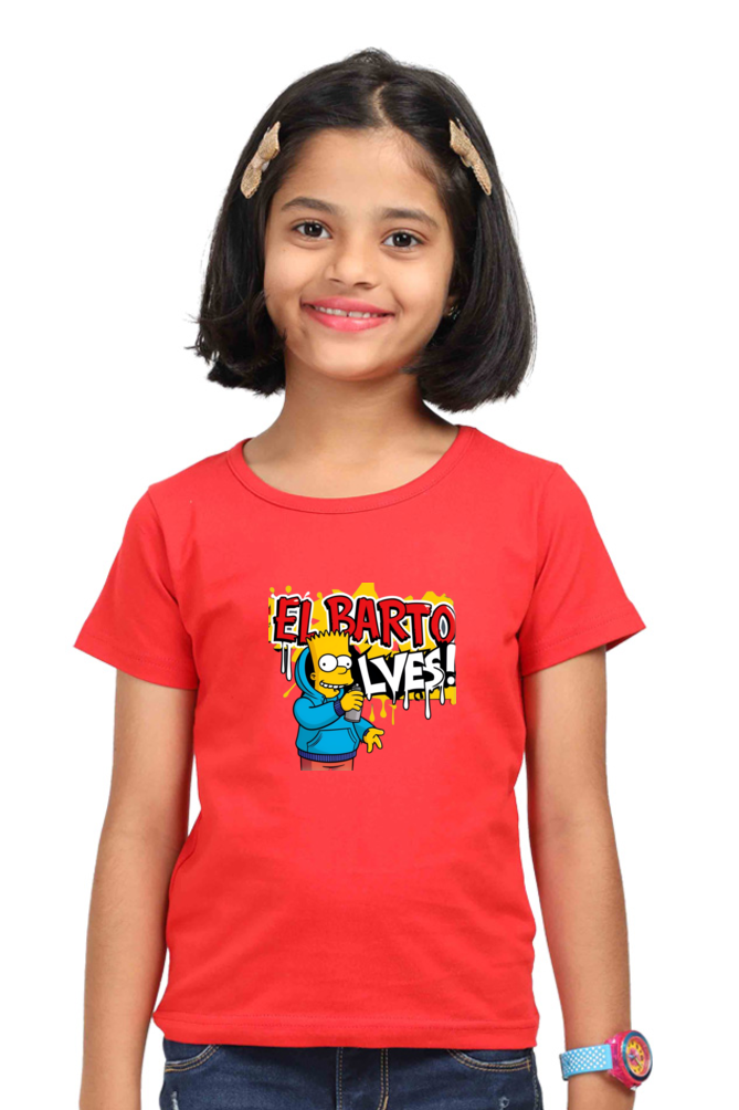 Girls' Classic Bart Simpson T-Shirt – Iconic Style