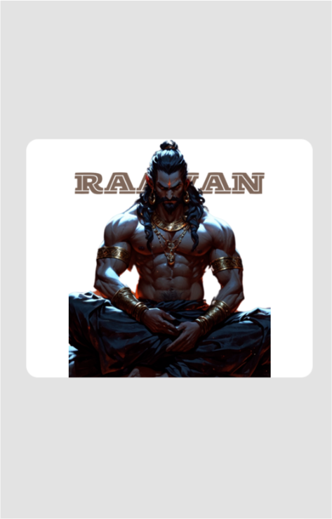 Ravana-Inspired Unisex Mouse Pad | Stylish, Durable & Unique Design for Desk Aesthetics