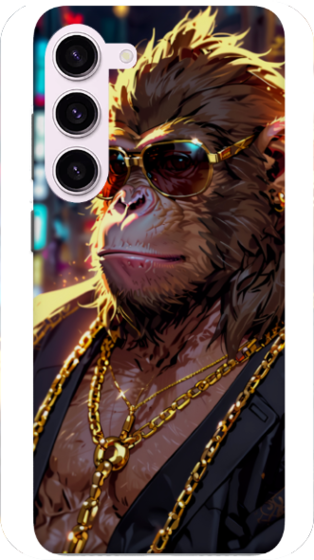 Rocking Chimpanzee Sublimation Case for Samsung Galaxy S23 – Bold Style & Premium Protection