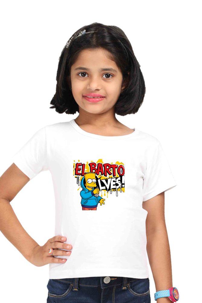 Girls' Classic Bart Simpson T-Shirt – Iconic Style