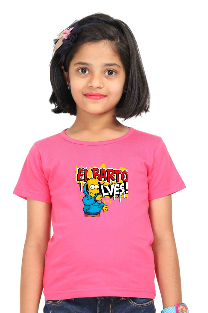 Girls' Classic Bart Simpson T-Shirt – Iconic Style