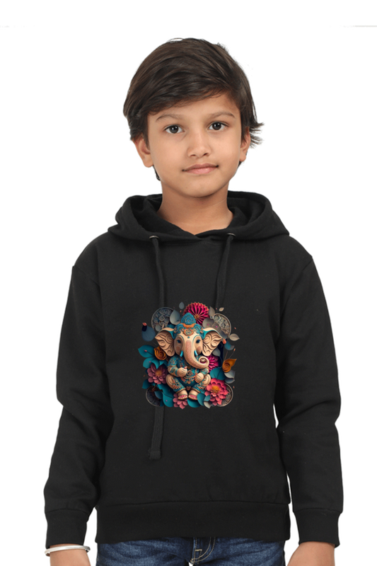 Lord Ganesha Hoodie for Boys – Divine Comfort in Vibrant Style