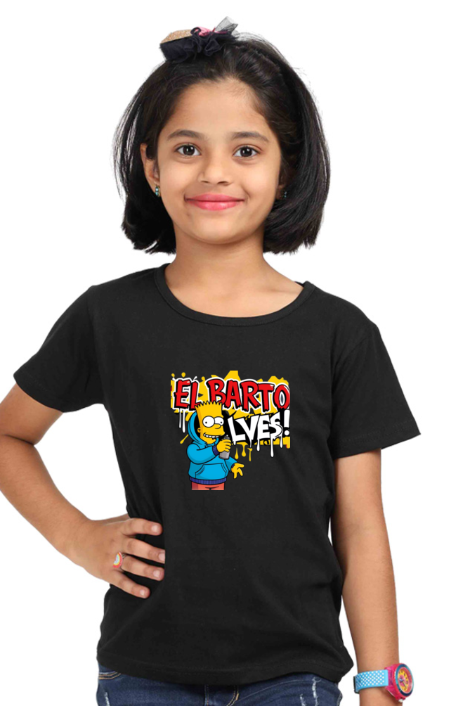 Girls' Classic Bart Simpson T-Shirt – Iconic Style