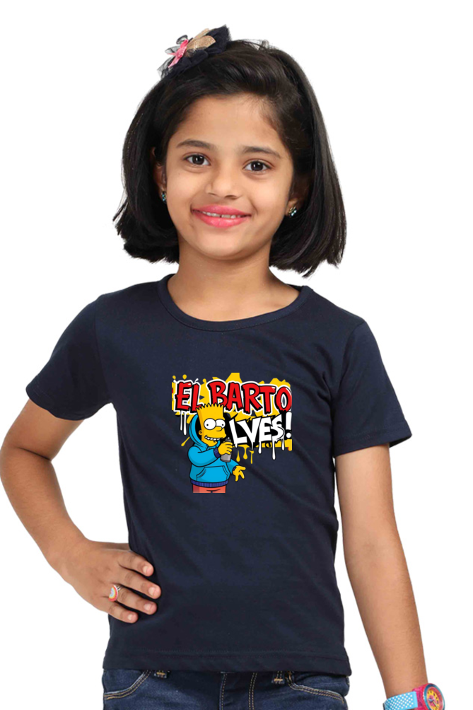 Girls' Classic Bart Simpson T-Shirt – Iconic Style