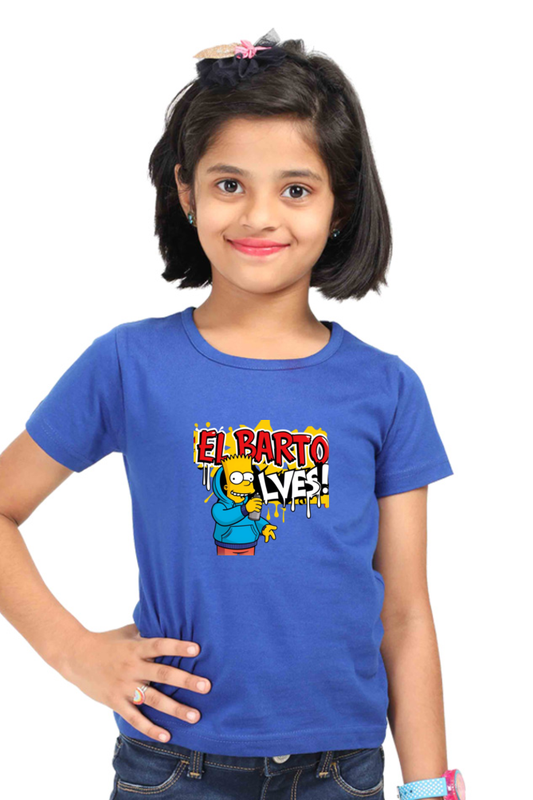 Girls' Classic Bart Simpson T-Shirt – Iconic Style